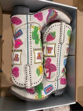 Old Gringo Jackpot 13’ White Taupe L3596-3 Cowboy Boots